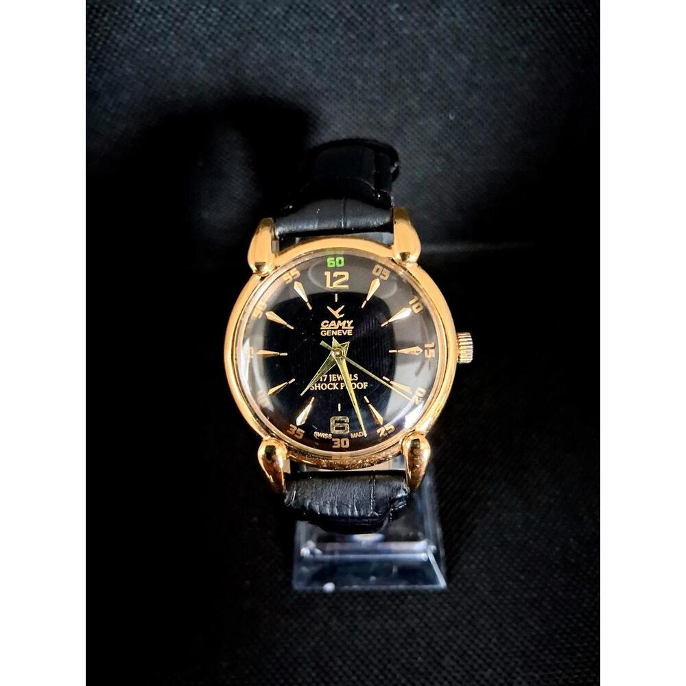 Vintage Camy Men's Leather Mechanical Watch RARE - Picture 3 of 8